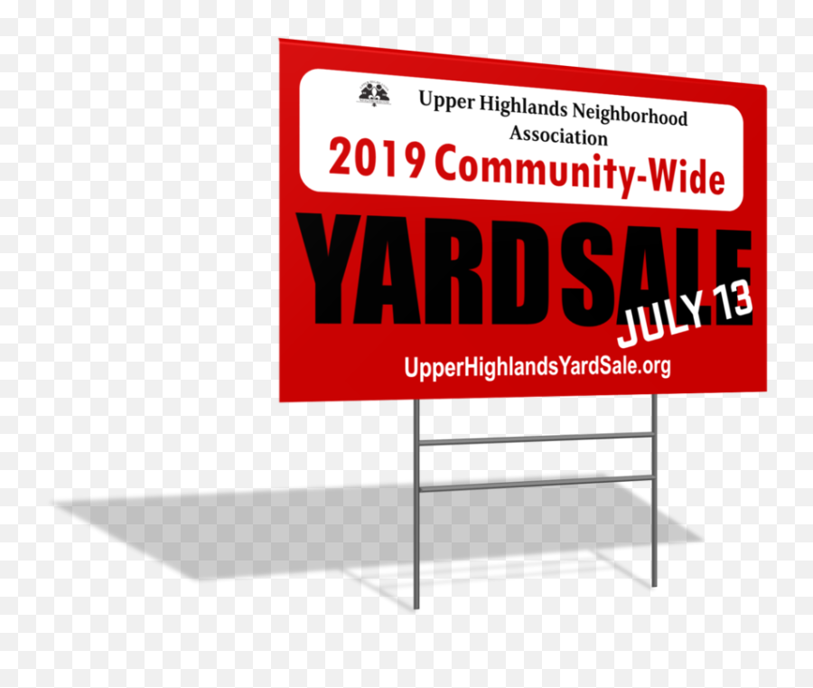 Uhna Community Yard Sale - Sign Up U2014 Upper Highlands Png,For Sale Sign Png