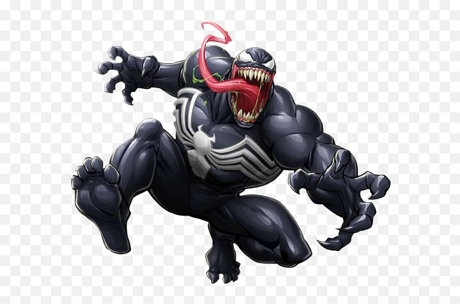 Patrickbrown Venom Digitalart Monster Atack Jump - Venom Transparent Png,Venom Transparent