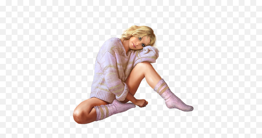 Pink Socks Png Official Psds - Sitting,Socks Png