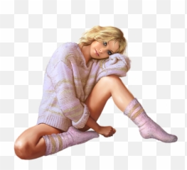 Pink Socks Png Official Psds - Sitting,Socks Png