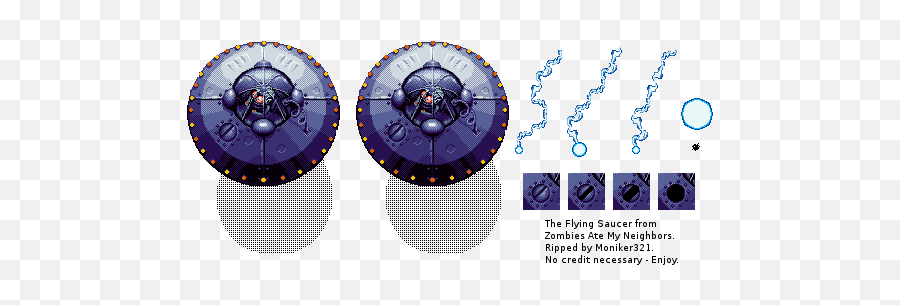 Snes - Zombies Ate My Neighbors Flying Saucer The Flying Saucer Sprite Png,Flying Saucer Png