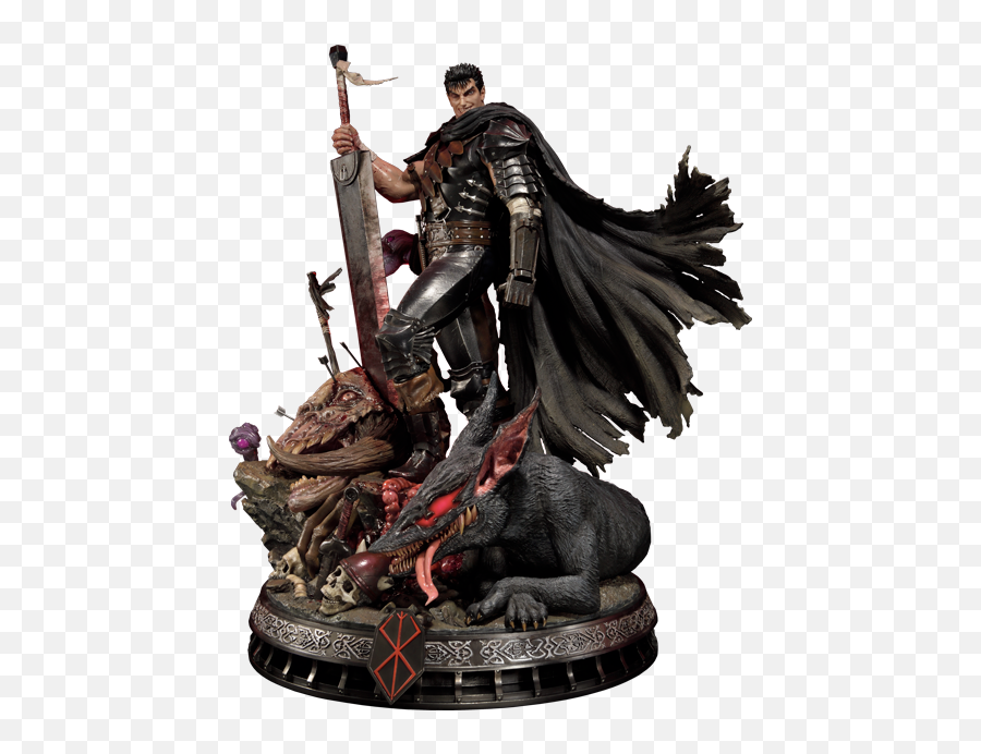 Guts The Black Swordsman Statue Berserk Fantasy - Berserk Action Figure Gekko Png,Guts Png