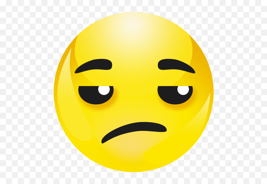 Download Worried Uneasy Face Emoji - Emoji Png Image With No Smiley,Smiling Emoji Png