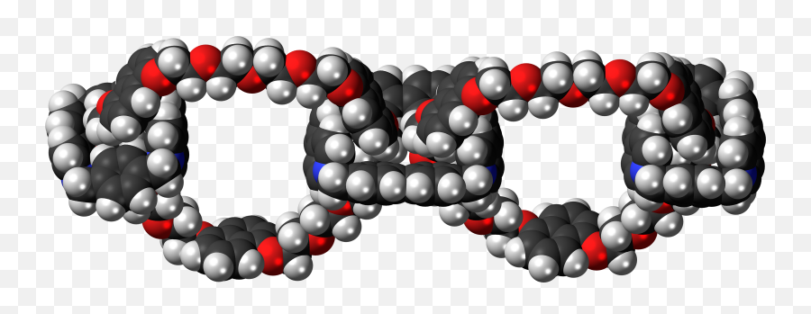 Olympiadane Molecules Spacefill - Macrociclo Representacion Quimica Png,Molecules Png