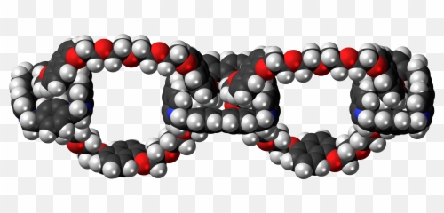 Olympiadane Molecules Spacefill - Macrociclo Representacion Quimica Png,Molecules Png