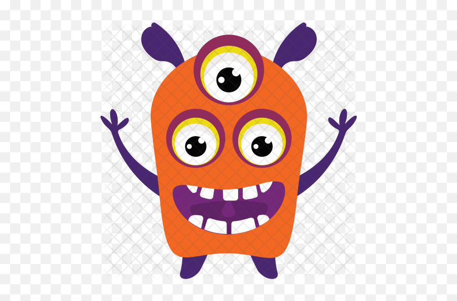 Monster With Multiple Eyes Icon Of Flat - Monster With Multiple Eyes Png,Monster Eyes Png