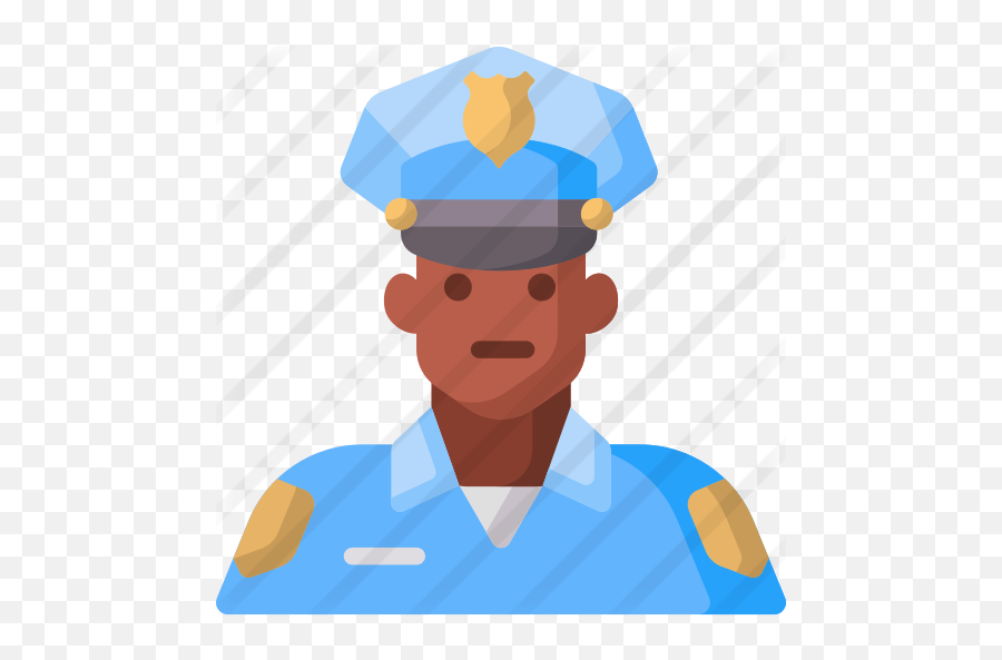 Police Officer - Cartoon Png,Cop Hat Png
