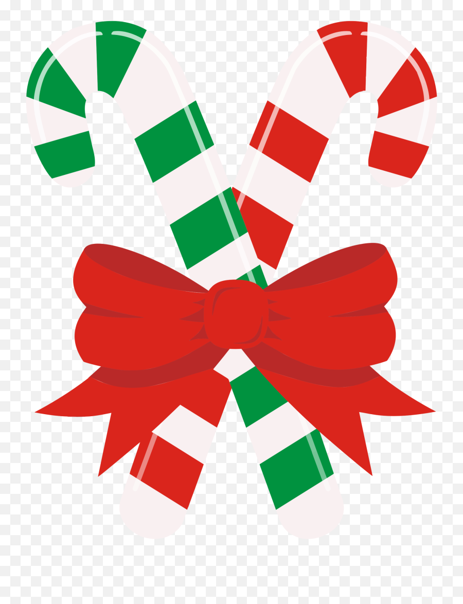 Candy Clipart Bow - Candy Cane Christmas Png,Candy Clipart Png