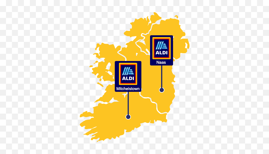 Aldi Recruitment - Map Of Ireland Navy Png,Aldi Logo Png