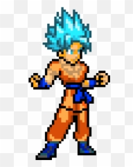 Super Saiyan God Goku - Pixel png