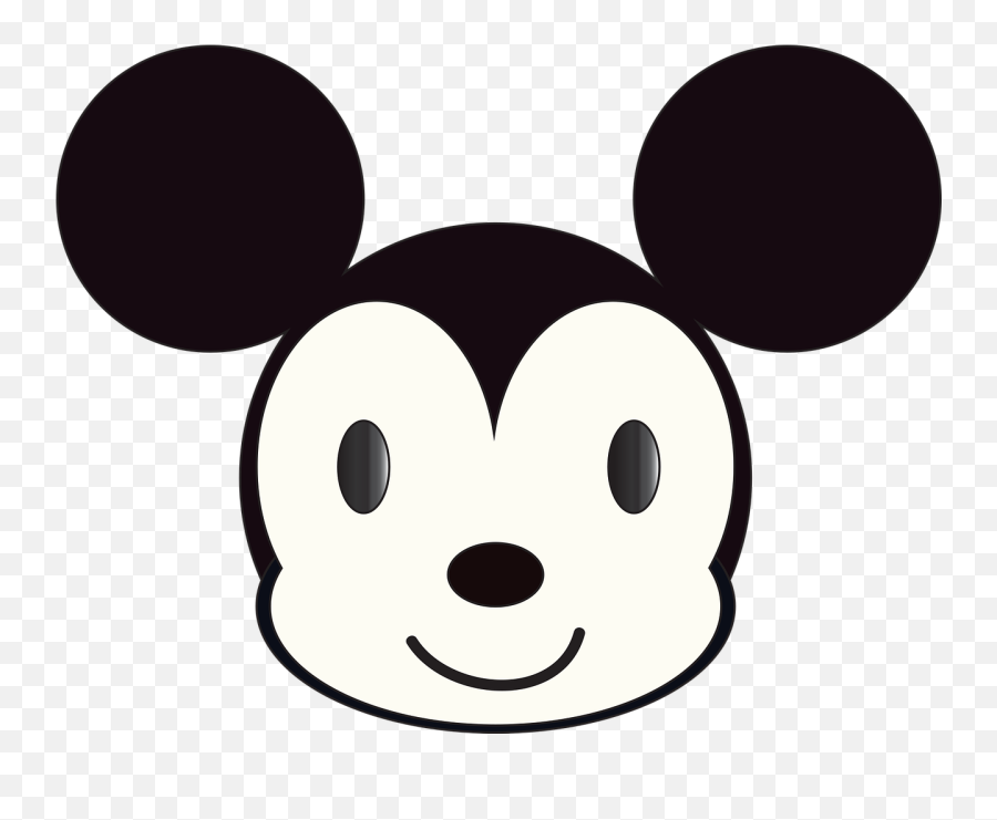 Mouse Emoji Smile Smiley - Myszka Miki Gowa Png,Mickey Mouse Face Png