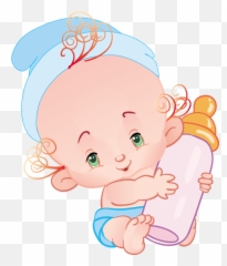 Infant Clipart Blonde Baby - Cute Cartoon Png Transparent