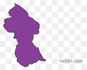 Map Outline Of Guyana Country Shapes - Ogle Airport On Guyana Map Png,Guyana Flag Png