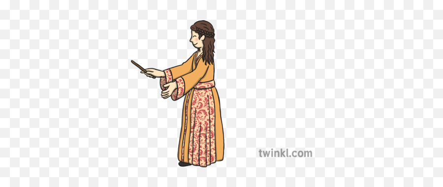 Medieval Lady Casting Spell - Traditional Png,Spell Png