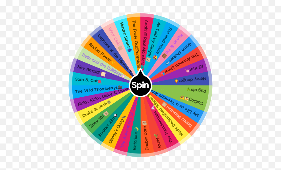Nickelodeon Tv Shows Spin The Wheel App - Dot Png,Drake And Josh Transparent