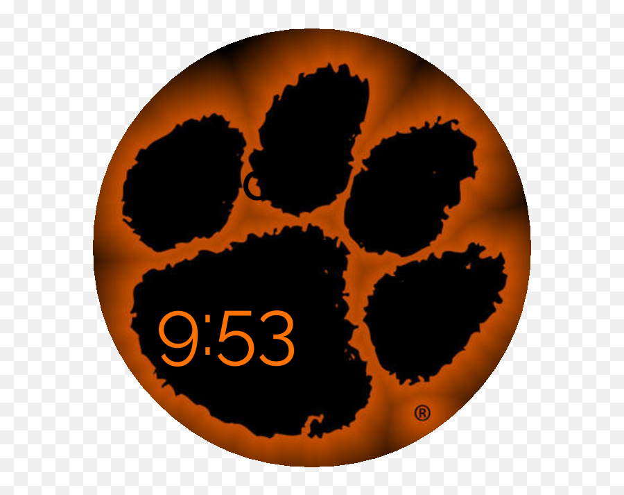 Clemson Tiger Paw Preview Clipart - Full Size Clipart Clemson Tigers Paw Svg Png,Clemson Png