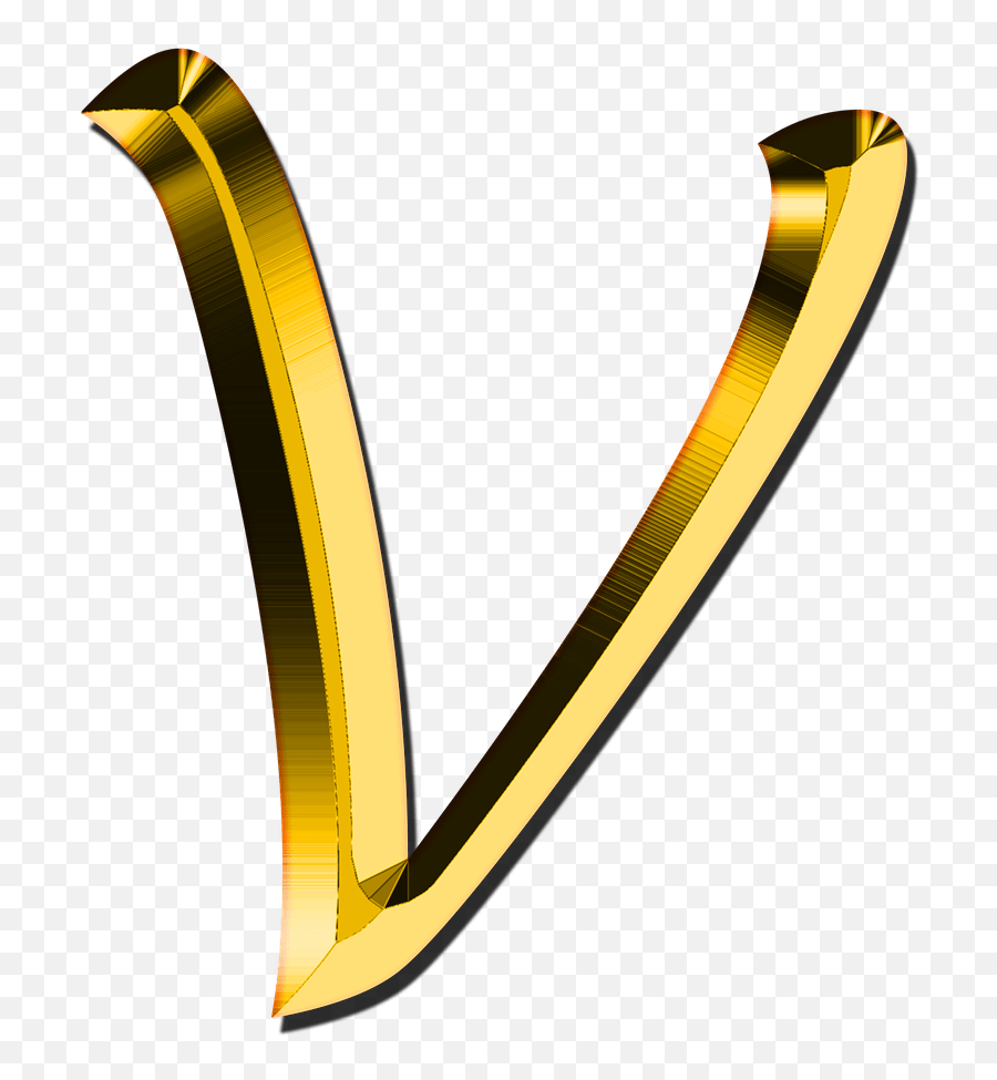 Capital Letter V Transparent Png - Transparent Gold Letter V Png,Letter V Png