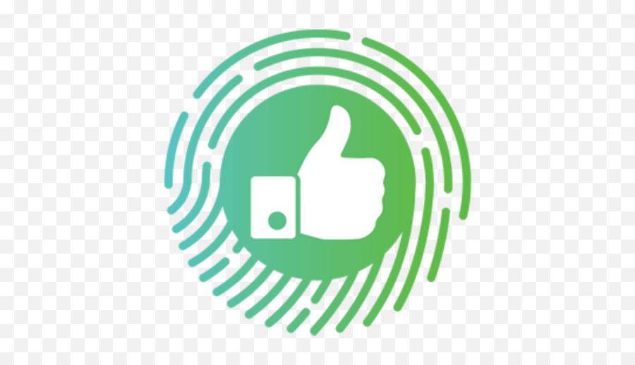 Download Hd Thumbsup Icon Rgb - Fingerprint Iphone Icon Candado Con Huella Vector Png,Iphone Icon
