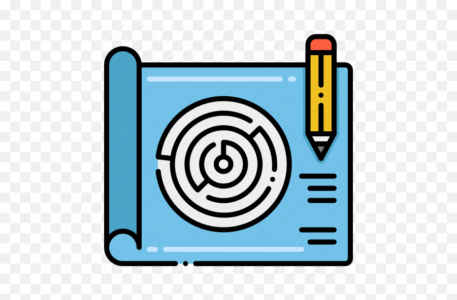 Blueprint Document Pen Plan Icon - Download On Iconfinder Shooting Target Png,Blueprint Icon Png