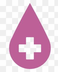 Blood Drop Icon - Hospital Cross Blue Background png