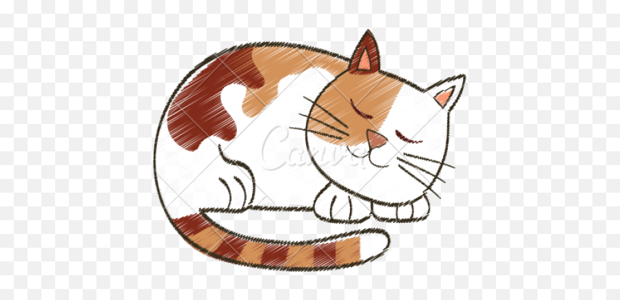 Sleeping Cat Png - Drawn Kitten Cute Sleeping Cat Cat Cat Sleep Cartoon Png,Kitten Transparent Background