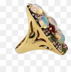 75 Off Glitter Road Opal Tourmaline U0026 Diamond Ring - Solid Png,Color Icon Glitter Singles
