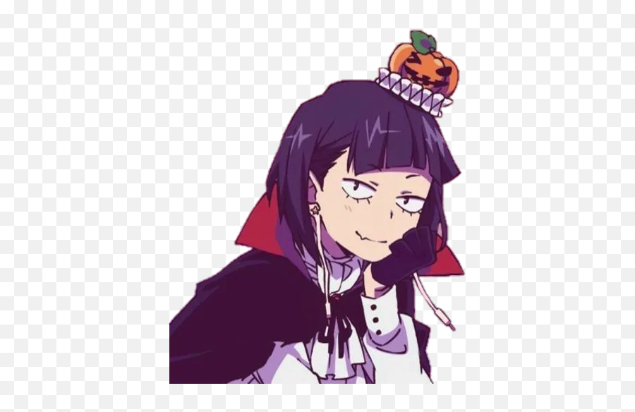 Telegram Sticker From Anime Halloween Pack - Fictional Character Png,Tumblr Girl Icon
