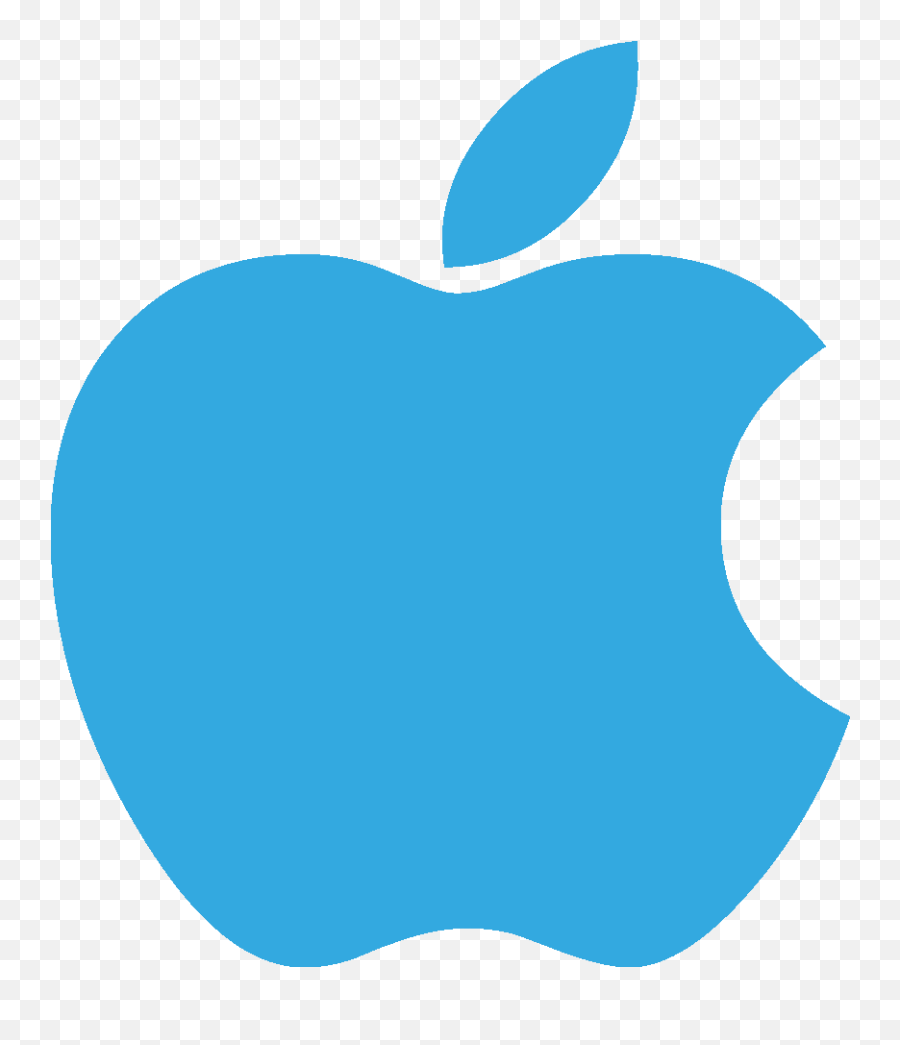 Clipart Light Blue - Blue Apple Logo Png Transparent Png Blue Apple Logo Png,Fortnite Logo Transparent Background