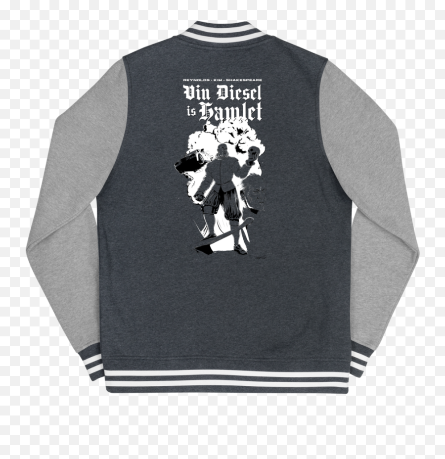 Vin Diesel Is Hamlet Poster Womenu0027s Letterman Jacket - Jacket Png,Vin Diesel Png