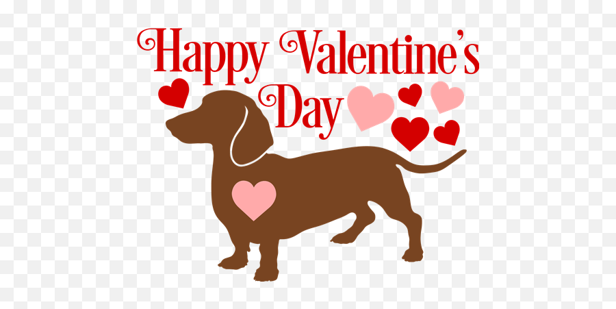Valentines Day Dachshund - Happy Day Valentines Dachshund Png,Dachshund Icon