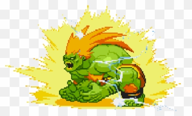 Gif Gaming Snes Pixel Sprite Png Arcade Street Fighter 2 - Blanka Street Fighter Gif,Street Fighter Png