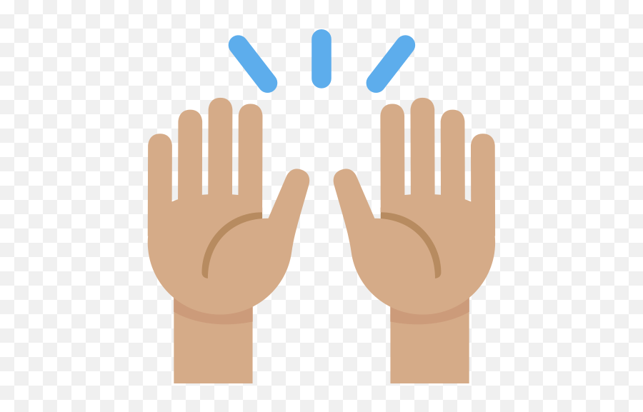 Raising Hands Emoji With Medium Skin - Kunstsammlung Png,Hand Emoji Png