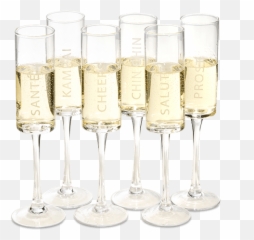 Celebration Champagne Flutes - Set Of 6 Champagne Stemware Png,Champagne Flute Png