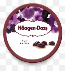 Rum Raisin Ice Cream Pint Häagen - Dazs Haagen Daz Cookies And Cream Png,Raisin Png