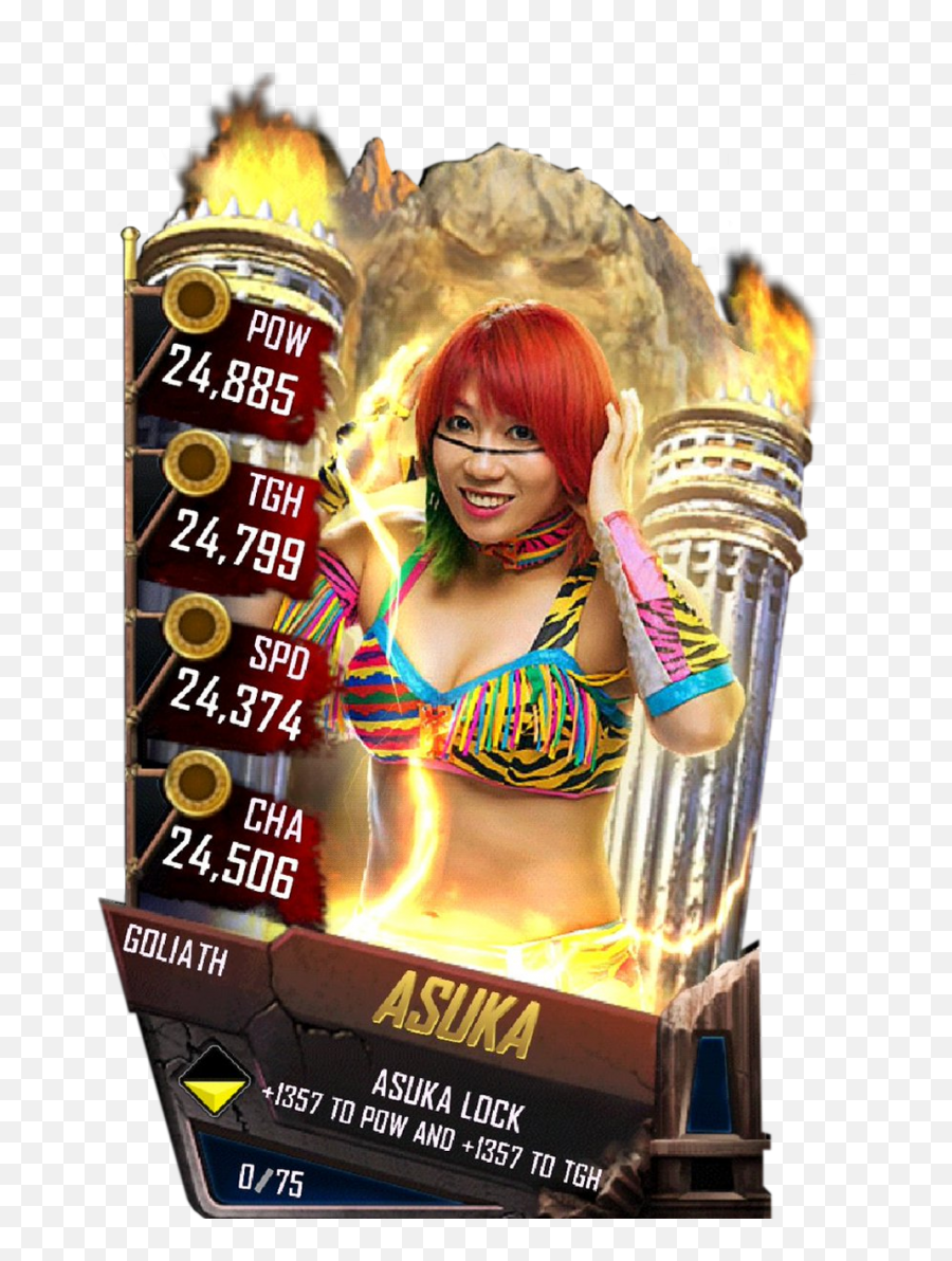 Download Hd Asuka S4 20 Goliath - Wwe Supercard Goliath Wwe Supercard Sasha Banks Png,Asuka Png