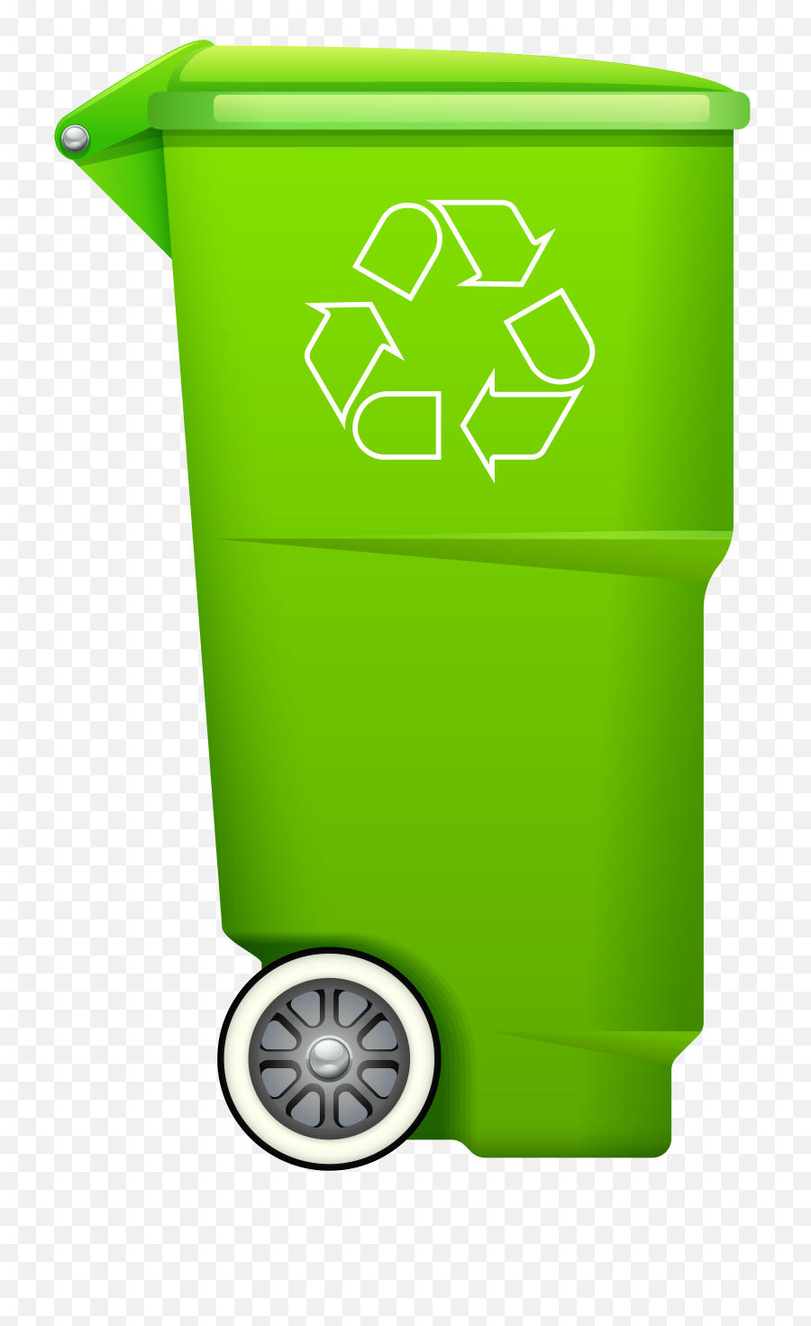 Garbage Trash Bin With Recycle Symbol - Recycle Bin Clipart Png,Trash Can Transparent Background