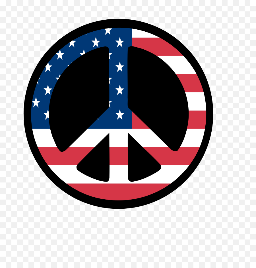 Patriotic Clipart Peace Sign - Peace Symbol Png,Peace Sign Transparent Background