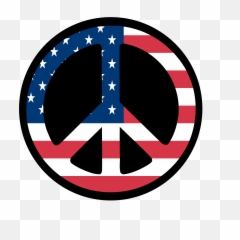 Patriotic Clipart Peace Sign - Symbol png