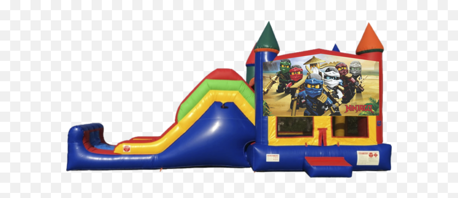 Ninja Lego Bounce House Combo Rental - Bounce House Rentals Inflatable Castle Png,Bounce House Png