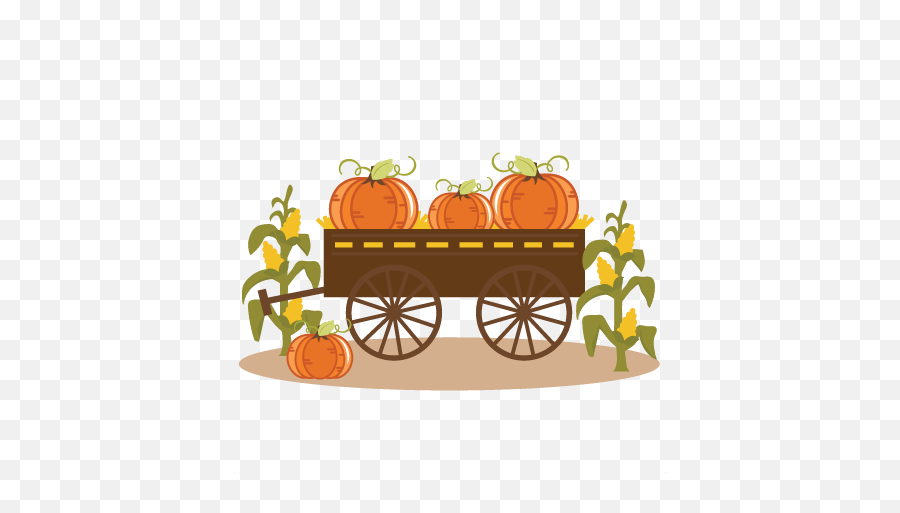 Pumpkin Clipart Wagon - Pumpkin Harvest Clipart Transparent Png,Pumpkin Clipart Transparent Background