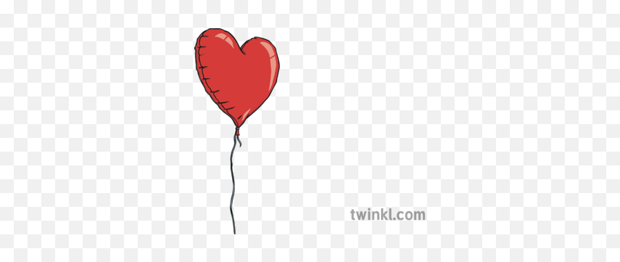 Heart Balloon Illustration - Twinkl Simple Flower Cross Section Png,Heart Balloon Png