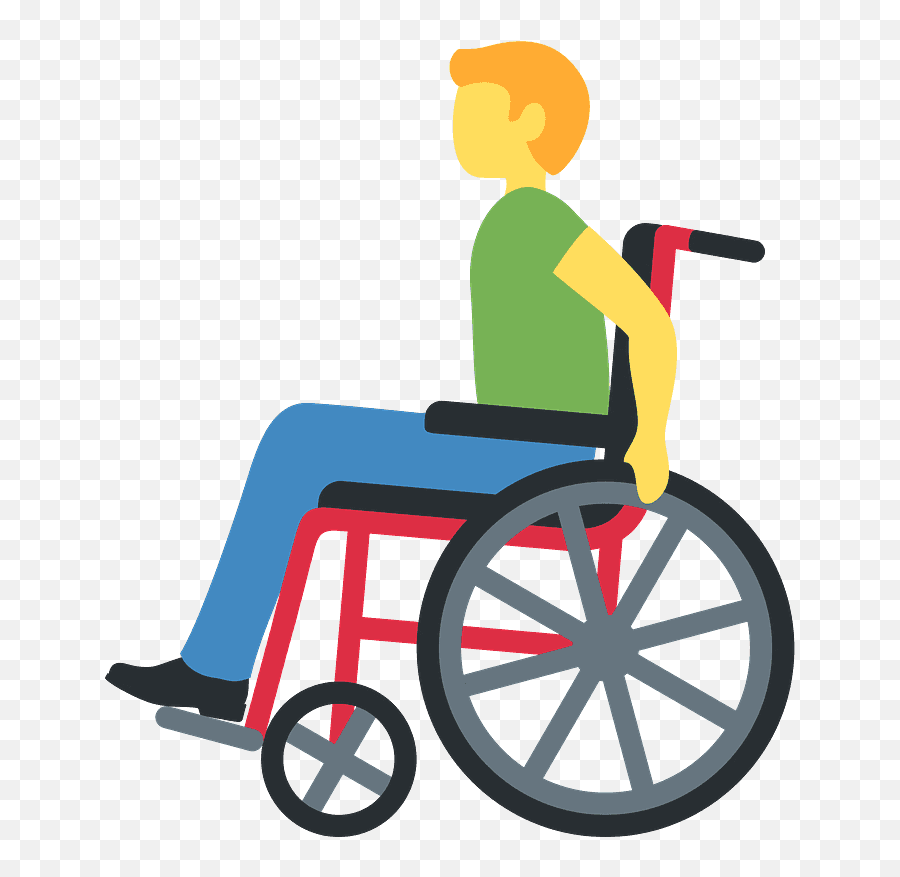 Man In Manual Wheelchair Emoji Clipart Free Download - Man On Manual Wheelchair  Png,Wheel Chair Png - free transparent png images 