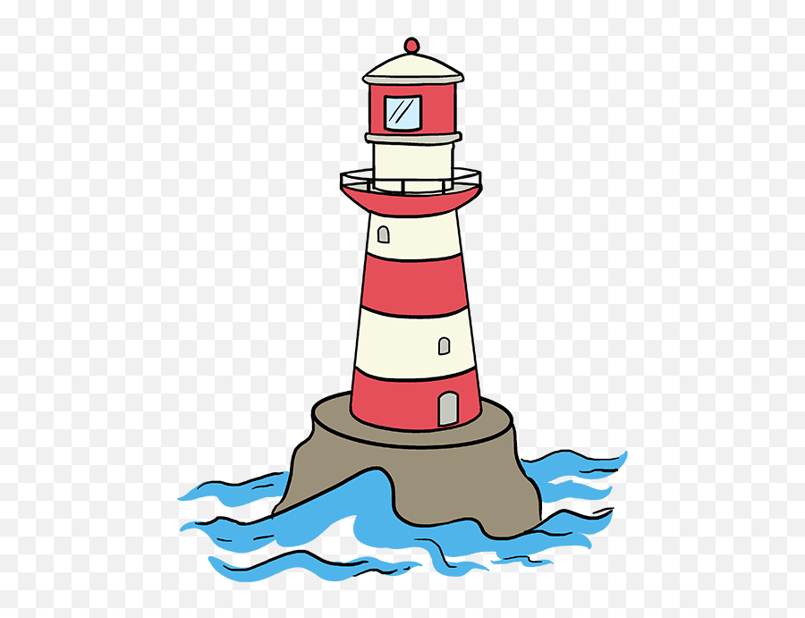Drawing Lighthouses Black And White Clipart - Full Size Drawing Of A Lighthouse Png,Lighthouse Transparent Background