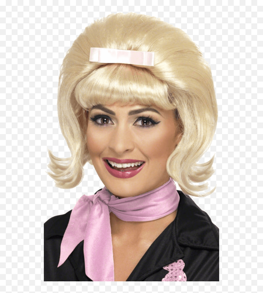 Blonde 50s Wig - Blonde Wig 60s Png,Blonde Wig Png