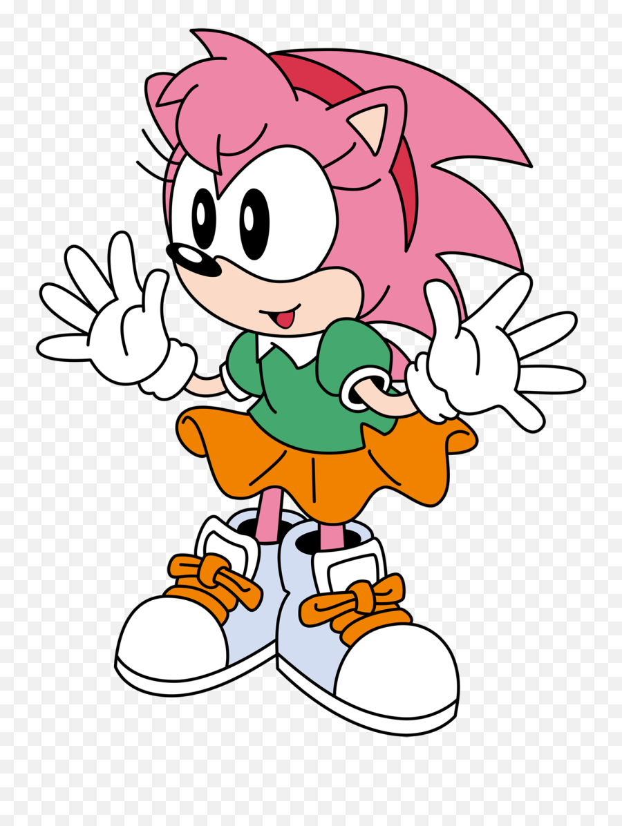 Download Eggs Clipart Character - Amy Rose Png Classic Sonic Cd Sonic E Amy,Amy Rose Png
