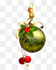Christmas Ornaments And Bells Clip Art - Transparent Background Clipart png