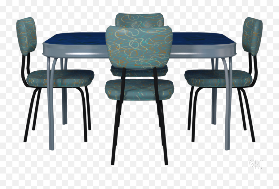Retro Kitchen Tables Chairs - Retro Kitchen Table Transparent Background Png,Table And Chairs Png