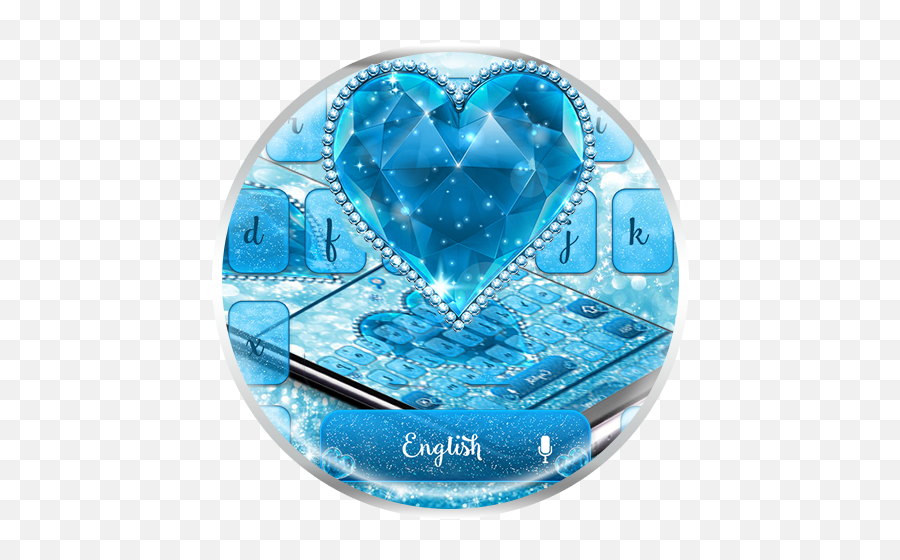 Amazoncom Glitter Diamond Heart Keyboard Theme Appstore - Girly Png,Diamond Heart Png