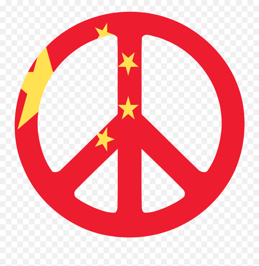 Chinese Flag Peace Sign Drawing Free Image - Peace Graffiti Png,China Flag Transparent