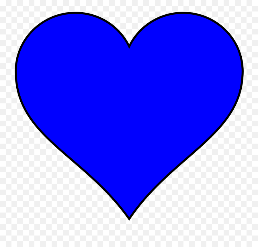 Blue Heart Shape Svg Vector Clip Art - Svg Blue Heart Png,Heart Shape Png